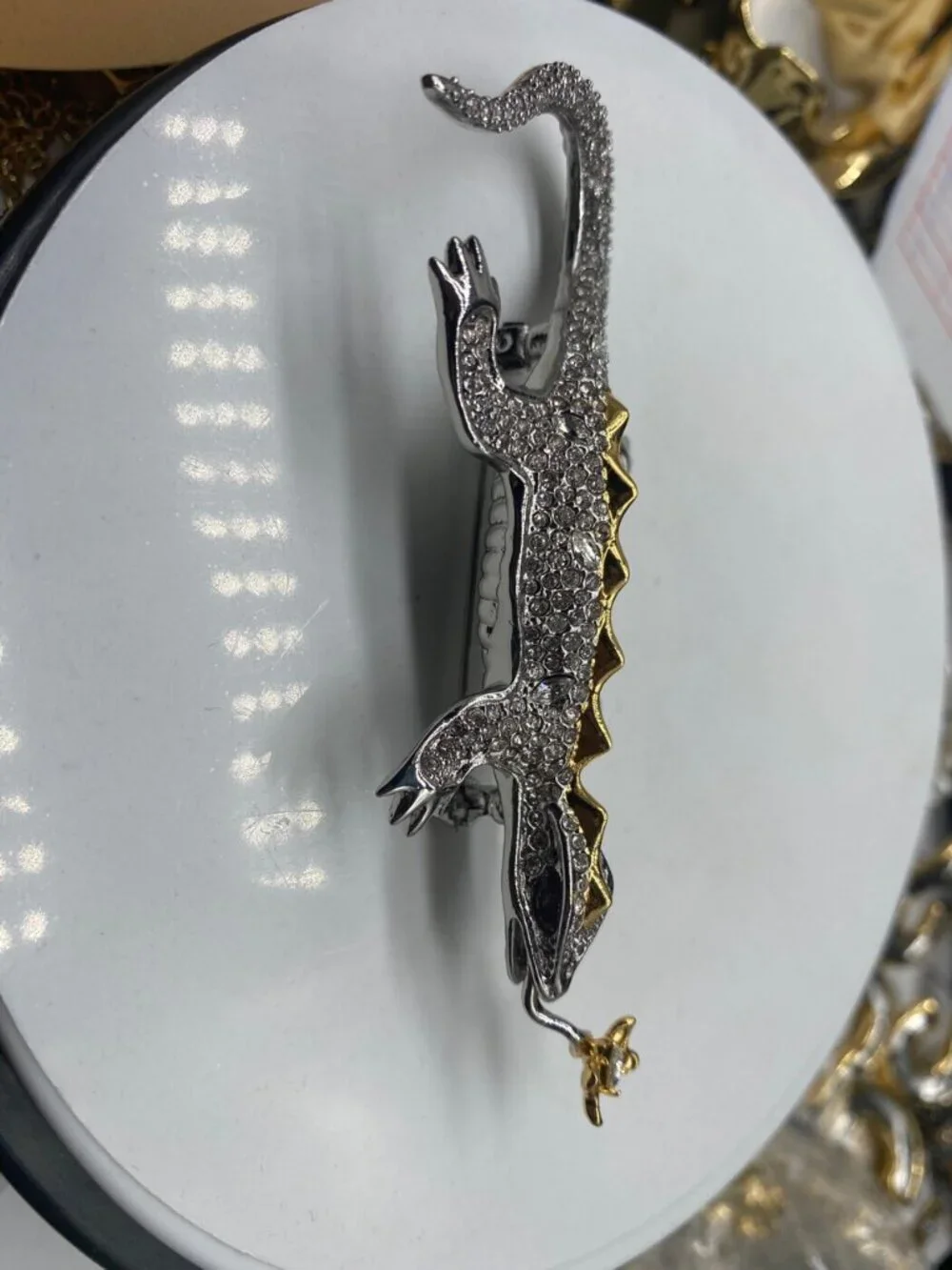 Alexis Bittar Gecko Pav�� Collection Brooch - Picture 3 of 5
